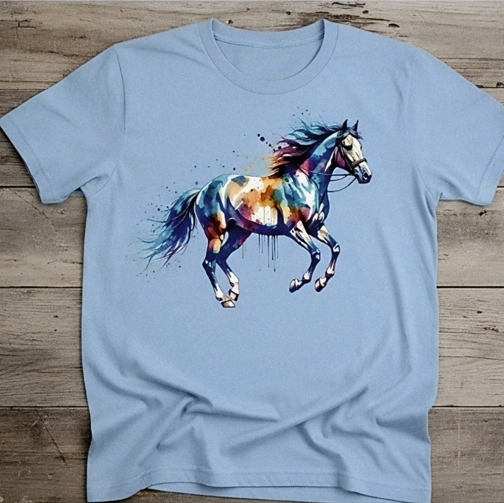 Watercolor Running Horse Tee • Western Boho Horse Graphic Shirt • Cowgirl - Picture 11 of 16